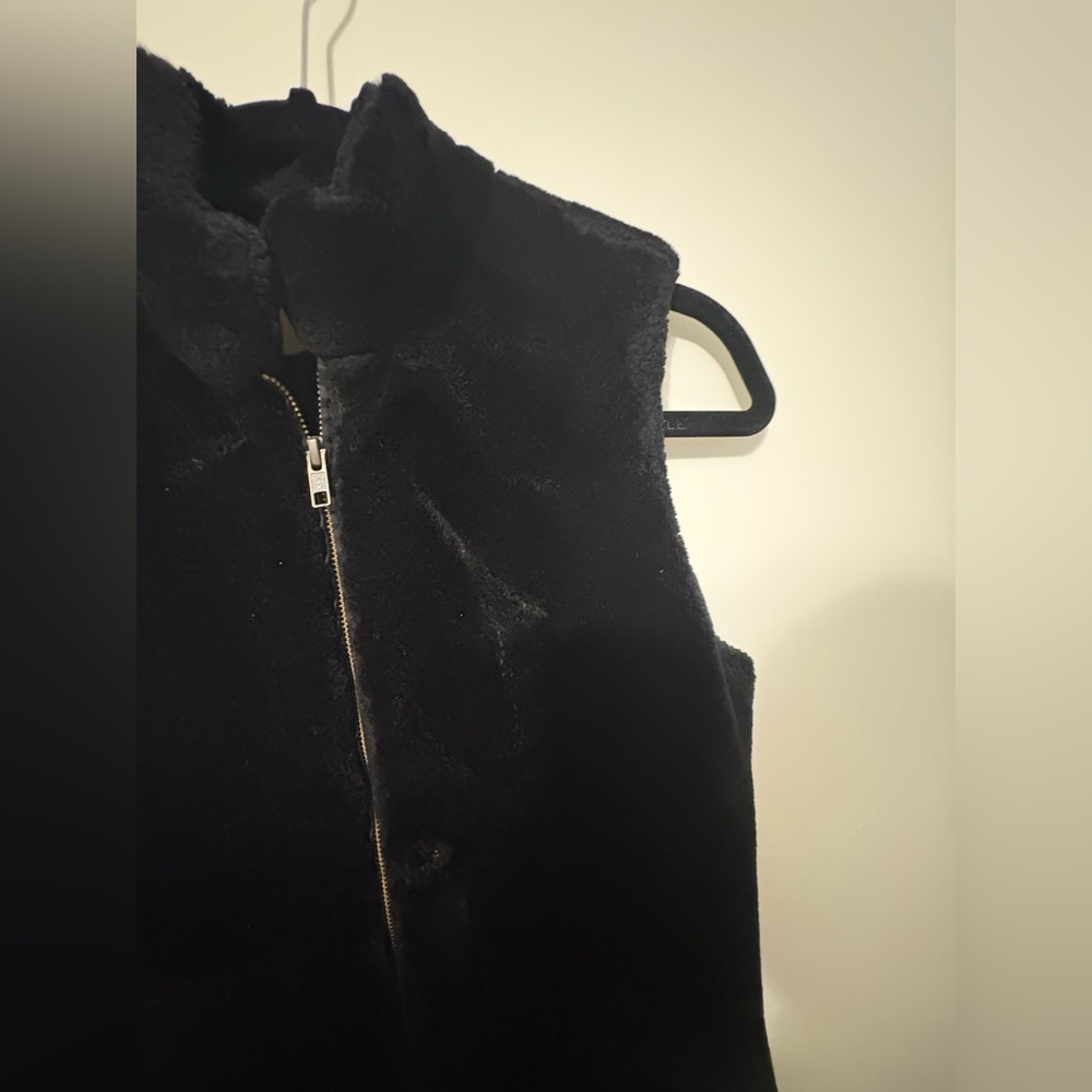 Women's black velvet vest S - Picture 8 of 10
